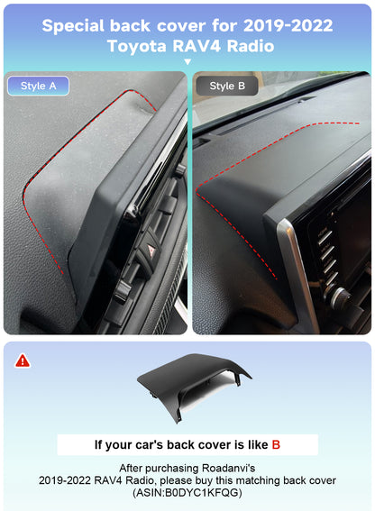 Roadanvi X14 12.3" 6G+128G Car Stereo for Toyota RAV4 2019-2022 Wireless Apple Carplay Android Auto Car Radio Bluetooth5.2 Android 14 Head Unit QLED Touch Screen 1920x720 GPS Navigation with knobs