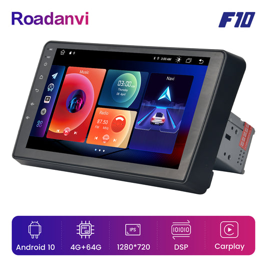 Roadanvi F10 For 2003-2013 Audi A3 S3 Android Auto Radio Carplay bluetooth 5.0 4GB RAM + 64GB ROM 9 "Touchscreen 1280x720 DAB Wifi Bluetooth Auto GPS Navigatie