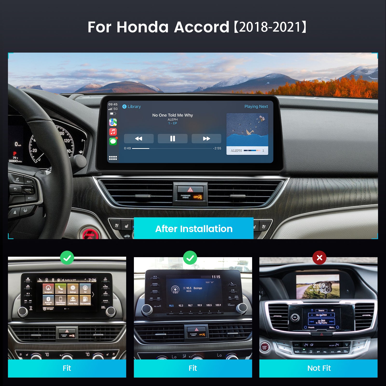 Car Stereo fit Honda Accord 10th 2018-2021