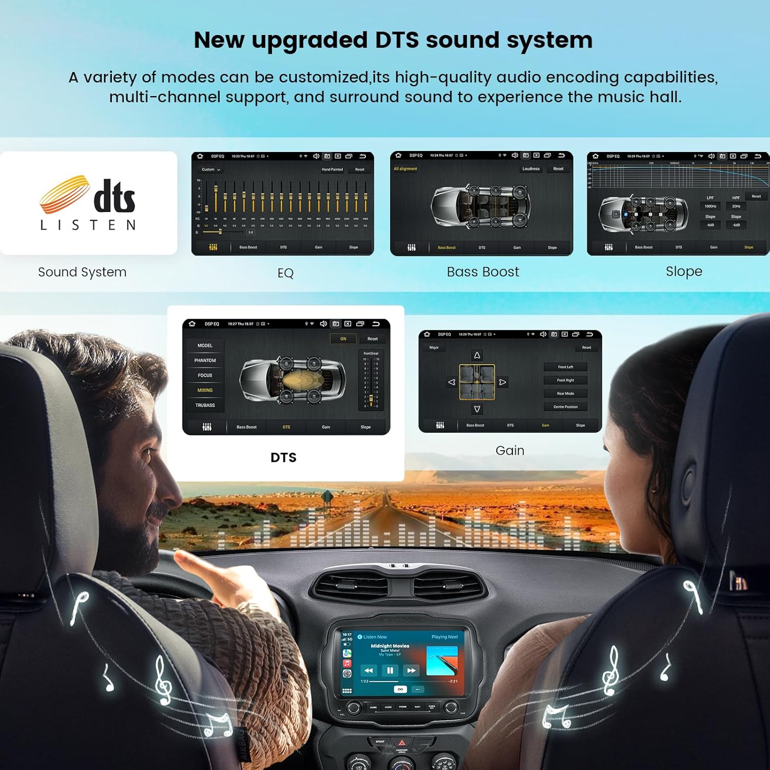 Roadanvi X12 Car Radio for Jeep Renegade 2015-2022 Wireless Carplay Android Auto GPS Car Stereo 9" Touch Screen Head Unit Car Stereo Navigation Bluetooth WiFi 4G LTE