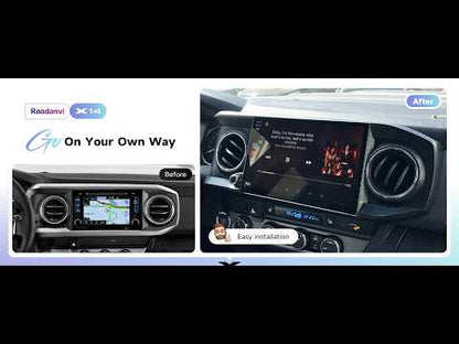 Roadanvi Android 14 11.6" Head Unit for Toyota Tacoma 2016-2023, Wireless CarPlay & Android Auto,6GB+128GB Gyro GPS Navigation, Car Radio,Plug and Play Stereo,knobs,X14 Series