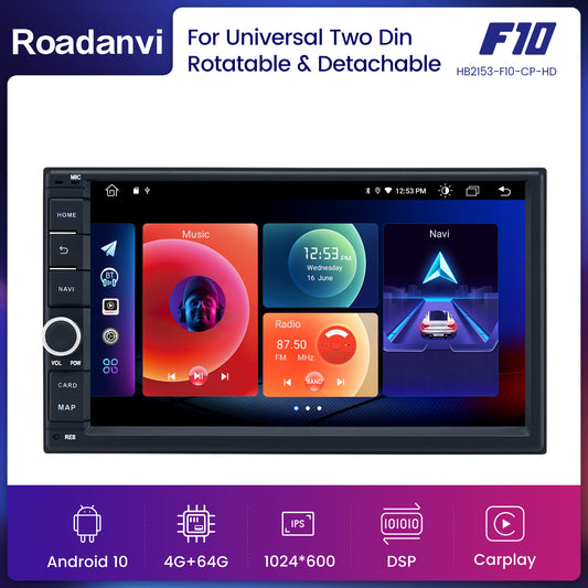 Roadanvi F10 For Nissan Universal Patrol Altima Car Stereo Android Auto 7 inch 2.5D Touch Screen DSP GPS Navigation