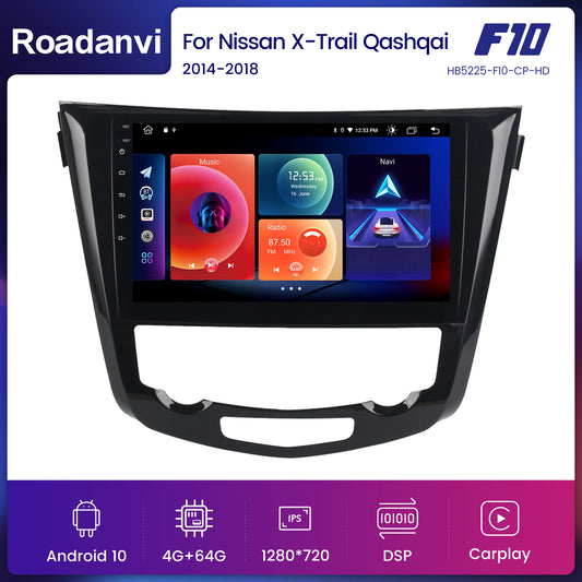 Roadanvi F10 For Nissan X-Trail Qashqai Rogue 2014 2015 2016 2017 2018 Car Stereo Apple Carplay GPS 4*50W