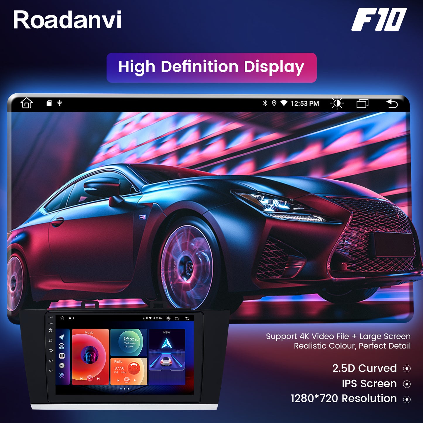 Roadanvi F10 For Subaru Outback Legacy 2015 2016 2017 2018 Car Stereo Apple Carplay IPS Screen 9 Inch 4G RAM Wifi GPS Navigation