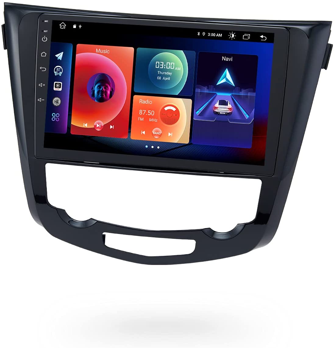 Roadanvi for Nissan X-Trail Rogue 2014 2015 2016 2017 2018 Car Stereo Radio Carplay Andorid Auto Bluetooth 5.0 4GB RAM 64GB ROM 10.2 Inch Touch Screen 1280x720 GPS Car Navigation