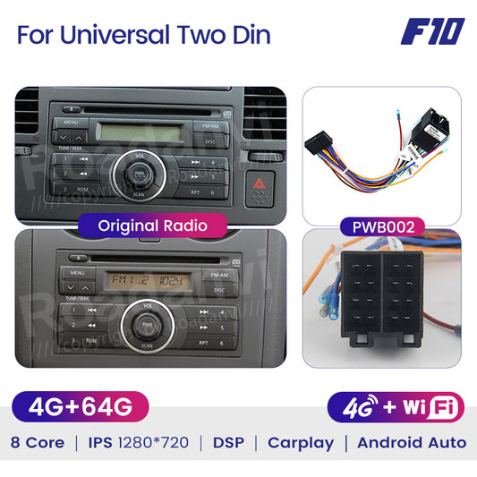 Roadanvi F10 For Nissan Universal Patrol Altima Car Stereo Android Auto 7 inch 2.5D Touch Screen DSP GPS Navigation
