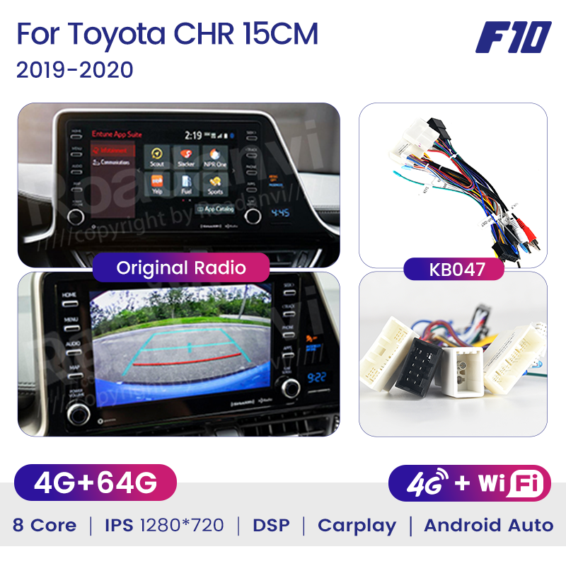 Roadanvi F10 For Toyota CHR 2016 2017 2018 Car GPS Navigation 10.2 Inch Touch screen TDA7851 Android Auto Stereo