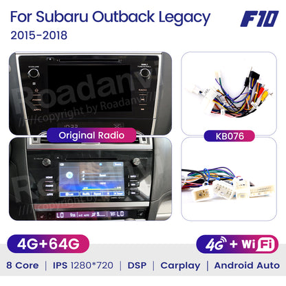 Roadanvi F10 For Subaru Outback Legacy 2015 2016 2017 2018 Car Stereo Apple Carplay IPS Screen 9 Inch 4G RAM Wifi GPS Navigation